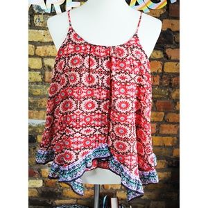 PATRONS OF PEACE Ruffle Trim Cami Tank